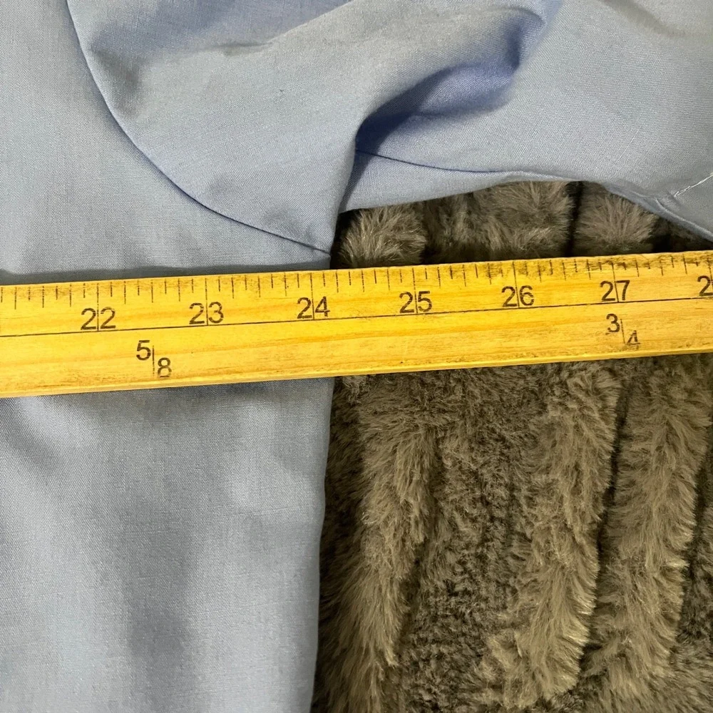 Vintage Perma Prest Sears Men's Light Blue Short Sleeve Button Up Shirt Size 16